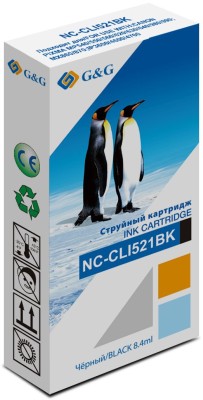 Картридж струйный G&amp;G NC-CLI521BK черный (8.4мл) для Canon PIXMA MP540/550/560/620/630/640/980/990
