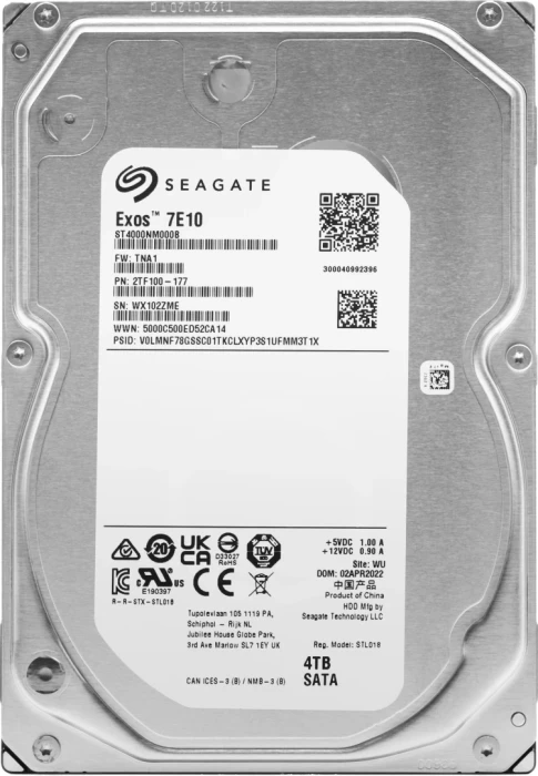 Жесткий диск (HDD) Seagate Exos 7E10 4 ТБ (ST4000NM000B)