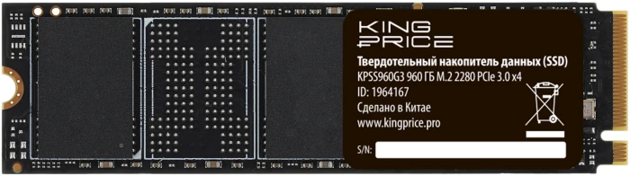 Накопитель SSD KingPrice 960 ГБ M.2 PCIe 3.0 x4 (KPSS960G3)