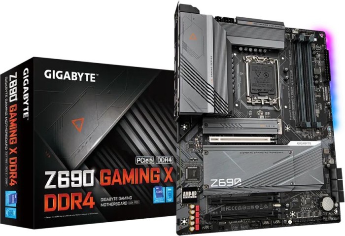 Материнская плата Gigabyte Z690 GAMING X DDR4 Soc-1700 Intel Z690 4xDDR4 ATX AC`97 8ch(7.1) 2.5Gg RAID+HDMI+DP