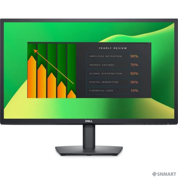 LCD Dell 23.8" E2423H черный [VA 1920x1080 75Hz 5ms 178/178 250cd 3000:1 8bit(6bit+FRC) D-Sub DisplayPort1.2  VESA]