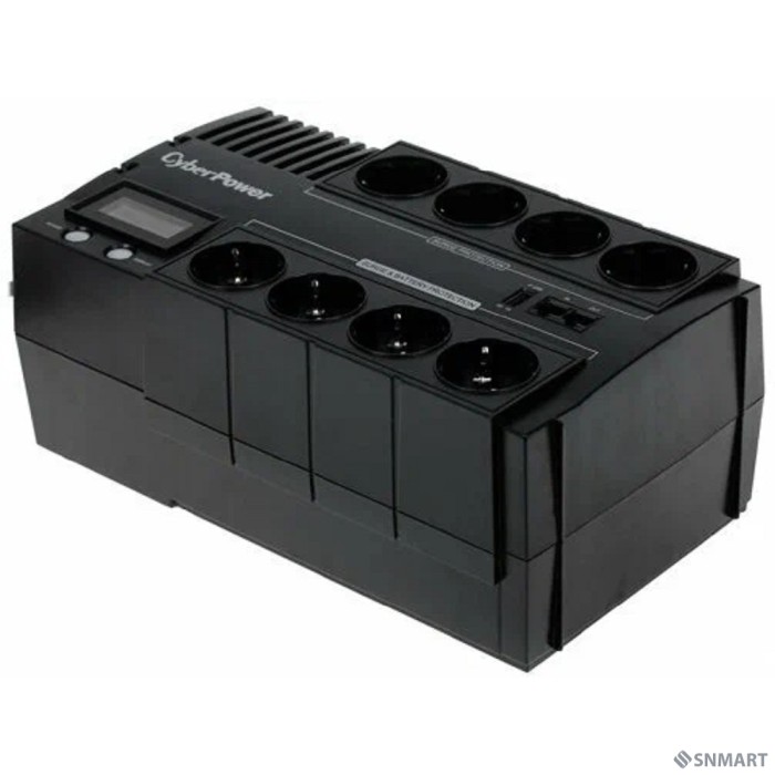 CyberPower BR1000ELCD ИБП [Line-Interactive, 1000VA/600W USB/RJ11/45/USB charger A  (4+4 EURO), 12В/9 Ач х 1]
