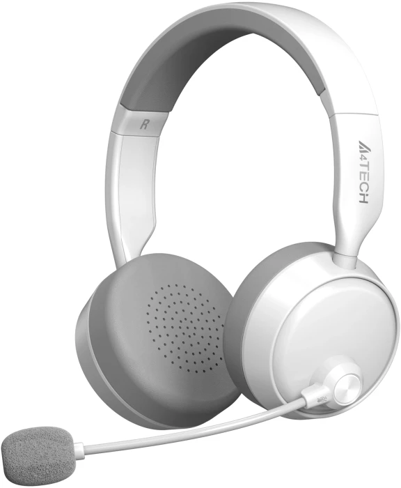 Наушники с микрофоном A4Tech BH230 белый мониторные BT оголовье (BH230 WHITE)