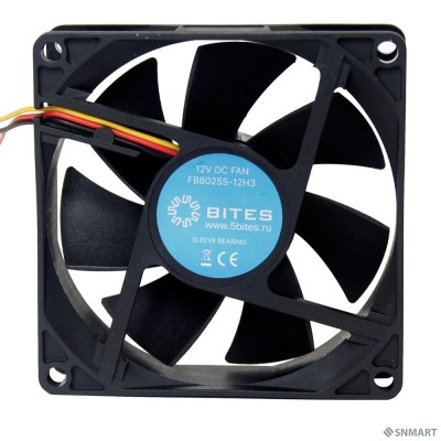 5bites Вентилятор FB8025S-12H3 80X25 / SLEEVE / 3000RPM / 3P