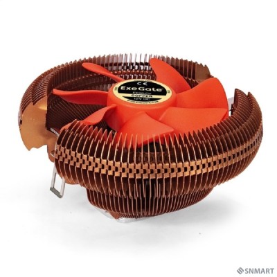 Exegate EX286151RUS Кулер ExeGate EE90-Cu (Al+Copper, LGA775/1150/1151/1155/1156/1200/AM2/AM2+/AM3/AM3+/AM4/FM1/FM2/754/939/940, TDP 80W, Fan 90mm, 2200RPM, Hydro bearing, 3pin, 22db, 265г, с термопас
