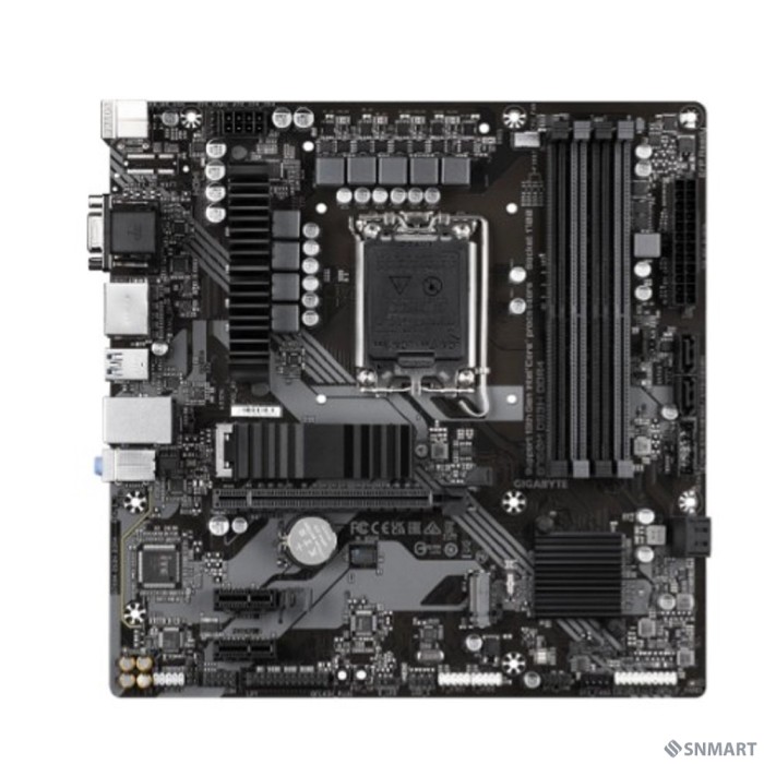 Gigabyte B760M DS3H DDR4 [Socket 1700, Intel®B760, 4xDDR4-3200, D-SUB+HDMI+DP+DP, 1xPCI-Ex16, 2xPCI-Ex1, 4xSATA3(RAID 0/1/5/10), 2xM.2, 8Ch Audio, 2,5GbLan, (2+4)xUSB2.0, (3+2)xUSB3.2, (1+0)xUSB3.2]