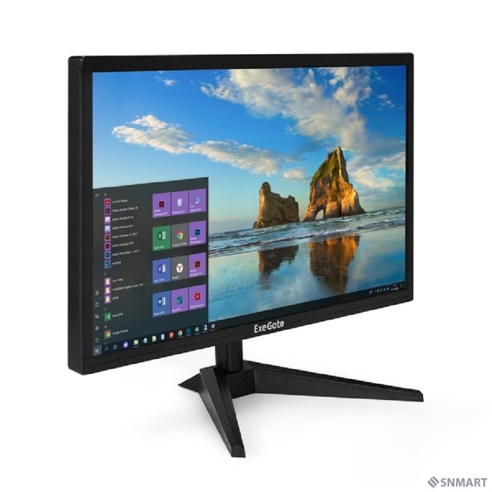 LCD ExeGate 21.5" EB2200A черный [VA 1920x1080 75hz 5ms 16:9 200cd 3000:1 170/160 D-Sub HDMI VESA регулировка наклона] [EX297376RUS]
