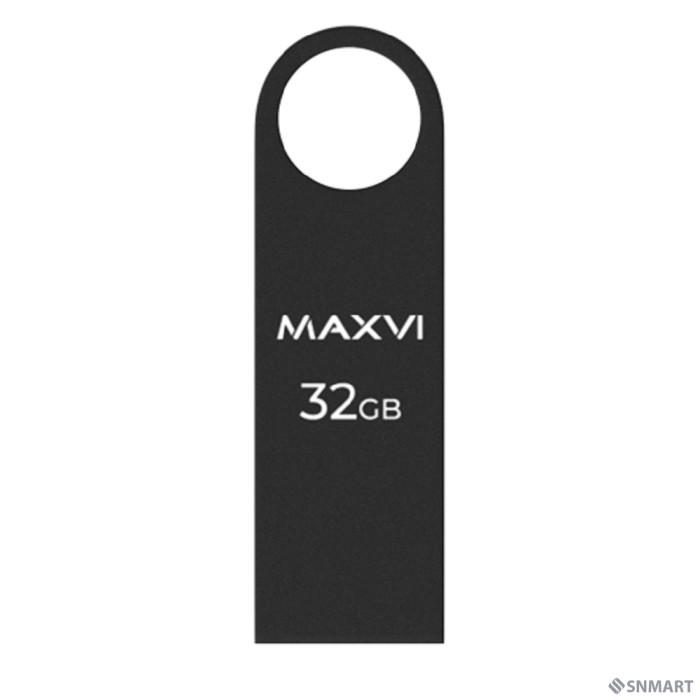 Maxvi USB Drive 32GB MK dark grey, монолит, металл, USB 2.0 FD32GBUSB20C10MK