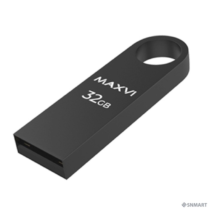 Maxvi USB Drive 32GB MK dark grey, монолит, металл, USB 2.0 FD32GBUSB20C10MK