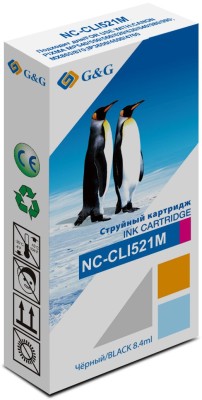 Картридж струйный G&amp;G NC-CLI521M пурпурный (8.4мл) для Canon PIXMA MP540/550/560/620/630/640/980/990