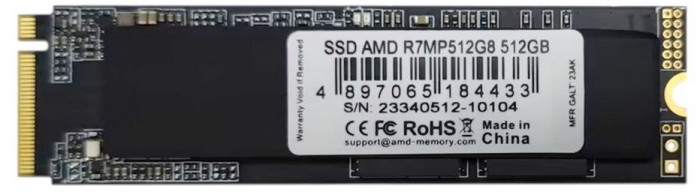 Накопитель SSD AMD 512 ГБ Radeon M.2 PCIe 4.0 x4 (R7MP512G8)