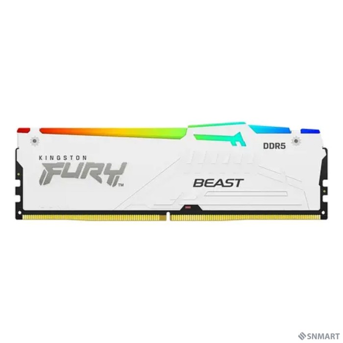 Kingston 16GB 5200MT/s DDR5 CL36 DIMM FURY Beast White RGB EXPO KF552C36BWEA-16