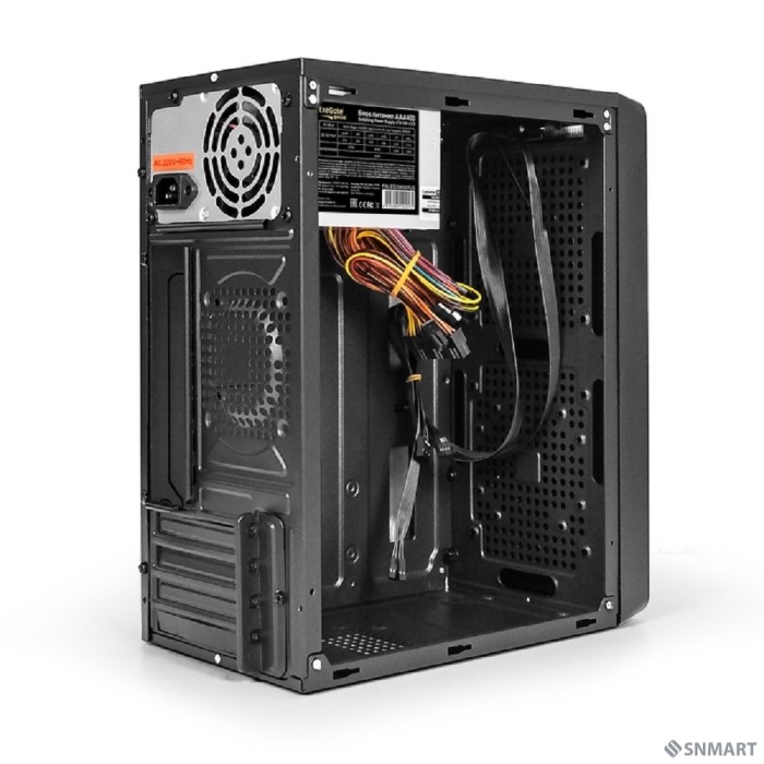 Exegate EX277805RUS Корпус Minitower BAA-104U Black, mATX, <AAA400, 80mm>, 2*USB+1*USB3.0, Audio