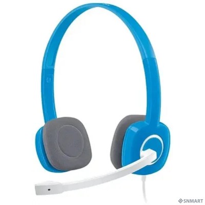 Наушники с микрофоном Logitech H150 синий/белый 1.8м накладные оголовье (981-000454)