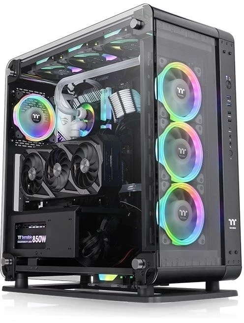 Компьютерный корпус Thermaltake Core P6 TG черный без БП ATX