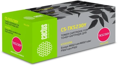 Картридж лазерный Cactus CS-TK5230Y TK-5230Y желтый (2200стр.) для Kyocera Ecosys M5521cdn/M5521cdw/P5021cdn/P5021cdw