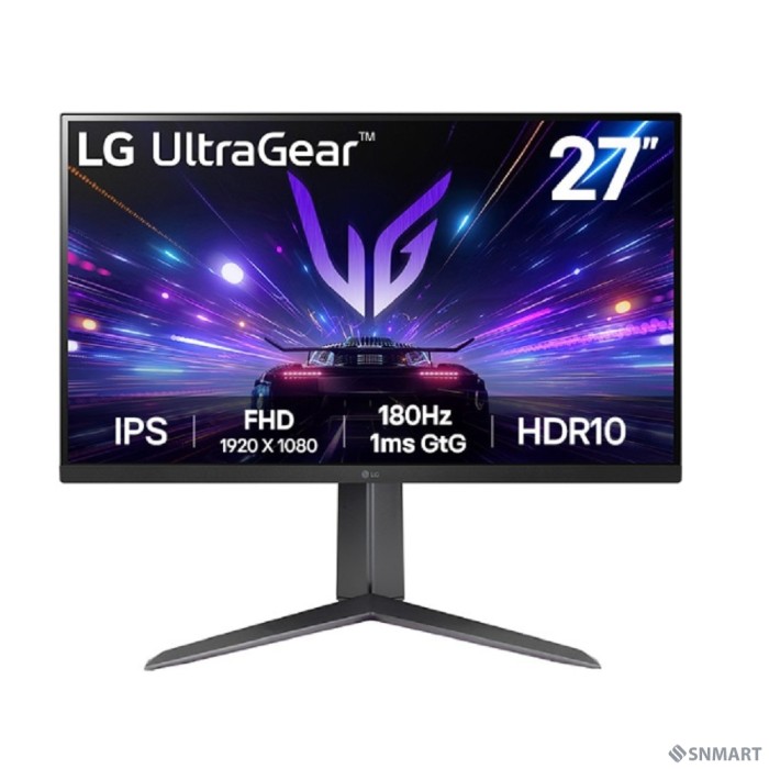 LCD LG 27" 27GS65F-B UltraGear черный [IPS 1920x1080 180Hz 1ms HDMI DisplayPort HAS Pivot] [27gs65f-b.aruz]