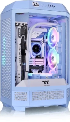 Компьютерный корпус Thermaltake The Tower 300 Hydrangea голубой без БП miniITX