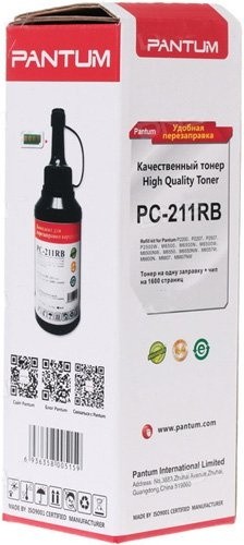 Тонер Pantum PC-211RB черный флакон (в компл.:чип) для принтера Series P2200/2500/M6500/6550/6600