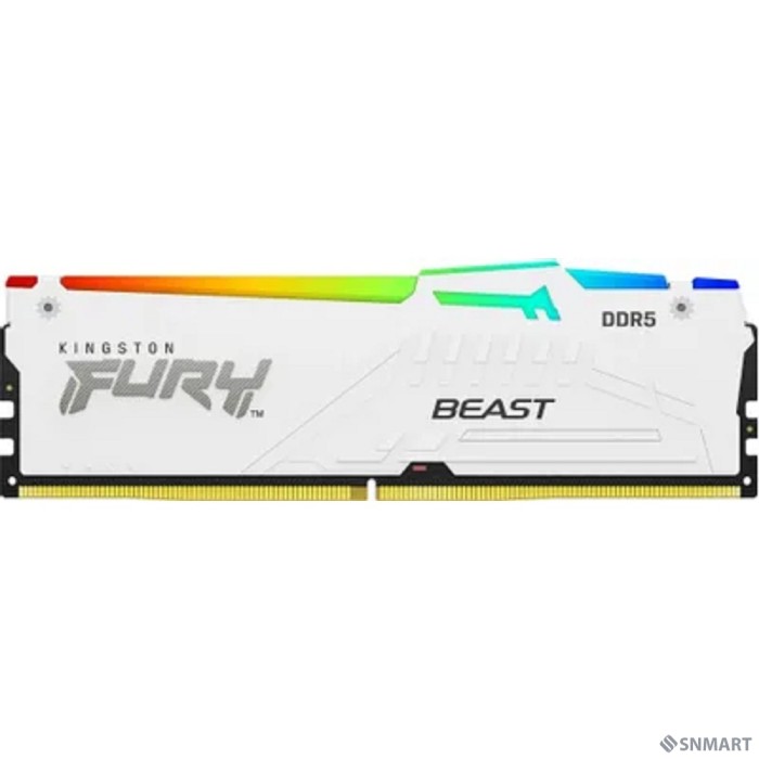 Kingston 32GB 5600MT/s DDR5 CL40 DIMM FURY Beast White RGB XMP KF556C40BWA-32