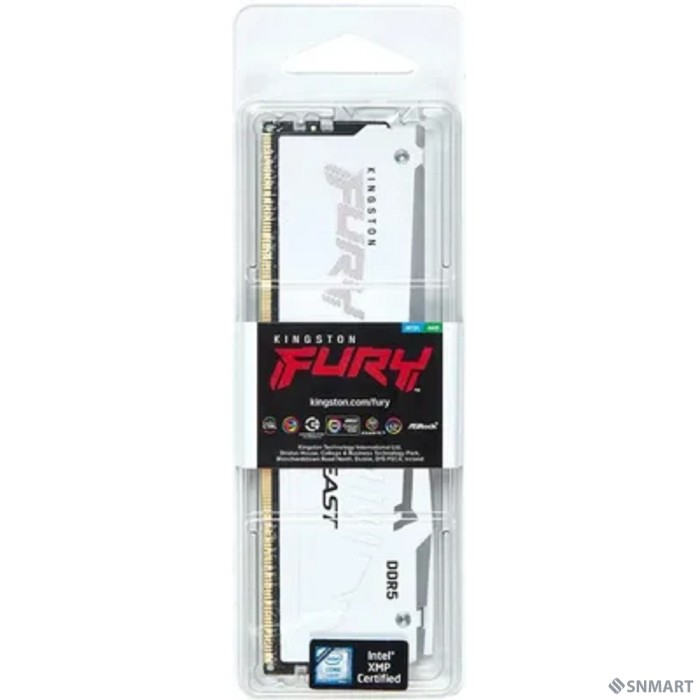 Kingston 32GB 5600MT/s DDR5 CL40 DIMM FURY Beast White RGB XMP KF556C40BWA-32