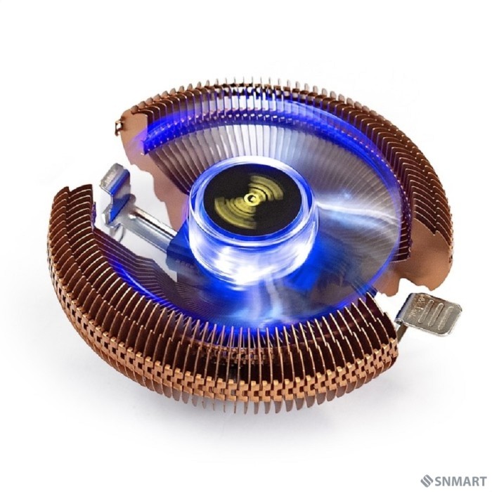 Exegate EX286153RUS Кулер ExeGate Wizard EE91-Cu.BLUE (Al+Copper, LGA775/1150/1151/1155/1156/1200/AM2/AM2+/AM3/AM3+/AM4/FM1/FM2/754/939/940, TDP 80W, Fan 90mm, 2200RPM, Hydro bearing, 3pin, 22db, 265г