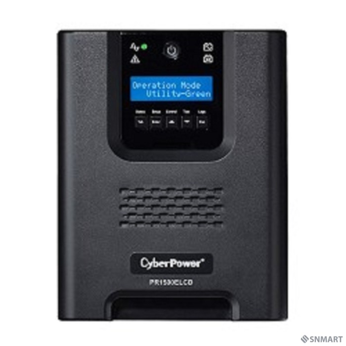 CyberPower PR1500ELCD ИБП [Line-Interactive, Tower, 1500VA/1350W USB/RS-232/EPO/SNMPslot (8 IEC С13), 12В/17 Ач х 2]