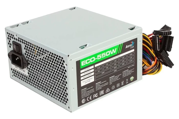 Блок питания для компьютера Aerocool ECO-550 550w 120мм