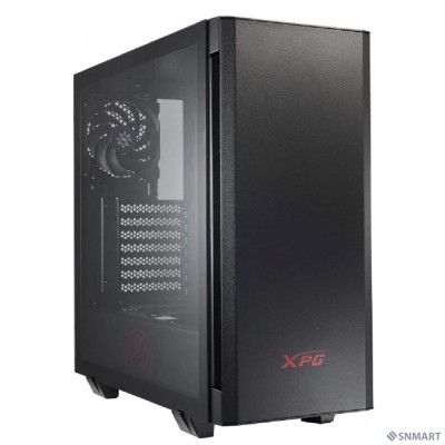 XPG INVADER BLACK (INVADER-BKCWW) (Midi-Tower, черный, TG, 120mm fan*2)