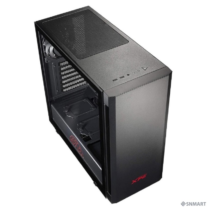 XPG INVADER BLACK (INVADER-BKCWW) (Midi-Tower, черный, TG, 120mm fan*2)