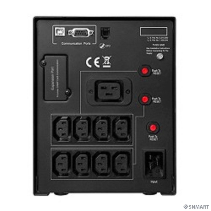 CyberPower PR2200ELCDSL ИБП [Line-Interactive, Tower, 2200VA/1980W USB/RS-232/EPO/SNMPslot (8 IEC С13, 1 IEC C19), 12В/9 Ач х 4]