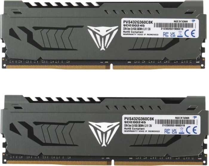 Оперативная память DDR4 Patriot Viper Steel 2x16 ГБ 3600MHz (PVS432G360C8K)
