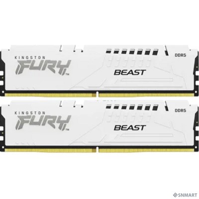 Kingston 32GB 5600MT/s DDR5 CL40 DIMM (Kit of 2) FURY Beast White XMP KF556C40BWK2-32