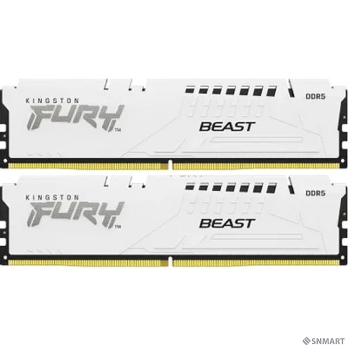 Kingston 32GB 5600MT/s DDR5 CL40 DIMM (Kit of 2) FURY Beast White XMP KF556C40BWK2-32