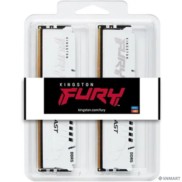 Kingston 32GB 5600MT/s DDR5 CL40 DIMM (Kit of 2) FURY Beast White XMP KF556C40BWK2-32