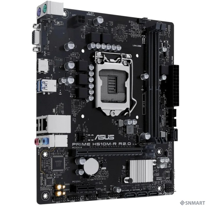 ASUS PRIME H510M-R R2.0-SI (Socket 1200, mATX, 2xDDR4(64GB), VGA/HDMI, 1xPCIe 4.0x16/1xPCIe 3.0, 1xLAN, 4xSATA 6Gb/s, 4xUSB 3.2, 2xUSB 2.0, 1xPS/2)