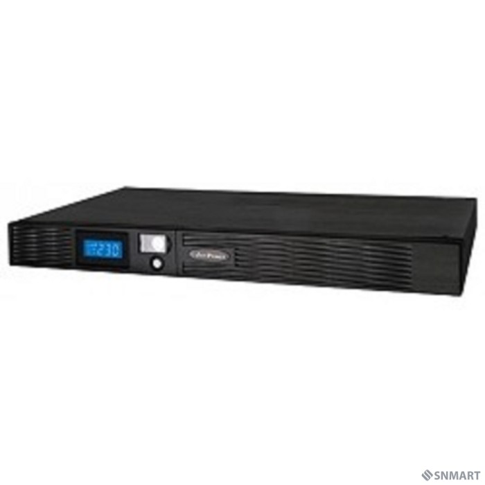 CyberPower PR1000ELCDRT1U ИБП [Line-Interactive, 1000VA/670W USB/RS-232/EPO/SNMPslot (6 IEC С13), 6В/9 Ач х 4]
