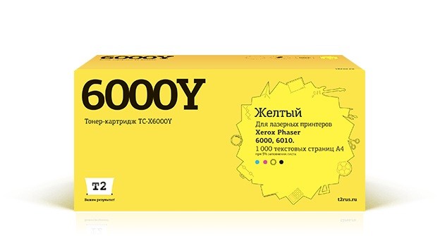Картридж лазерный T2 106R01633 TC-X6000 106R01633 желтый (1000стр.) для Xerox Ph 6000/6010