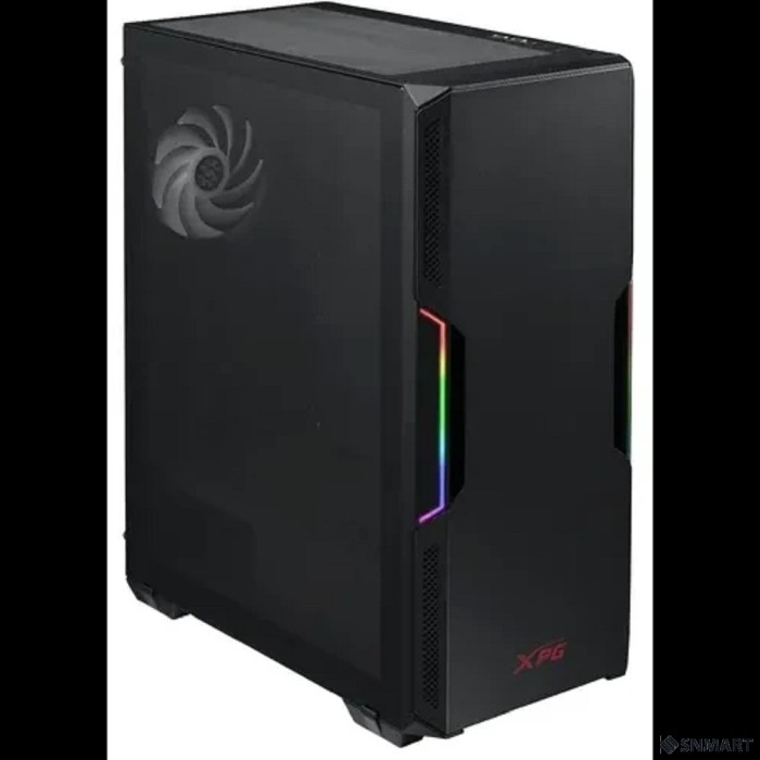 XPG STARKER BLACK (STARKER-BKCWW) (Midi-Tower, черный, TG, 120mm ARGB fan + 120mm fan)