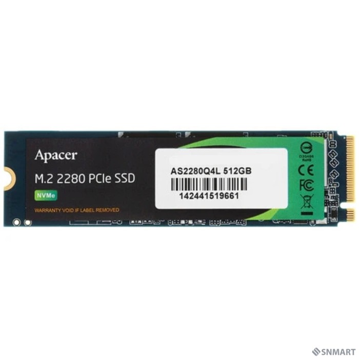 SSD Apacer M.2 2280 512GB AS2280Q4L Client SSD AP512GAS2280Q4L-1 3600/3000,  PCIe Gen4 x4, 3D NAND
