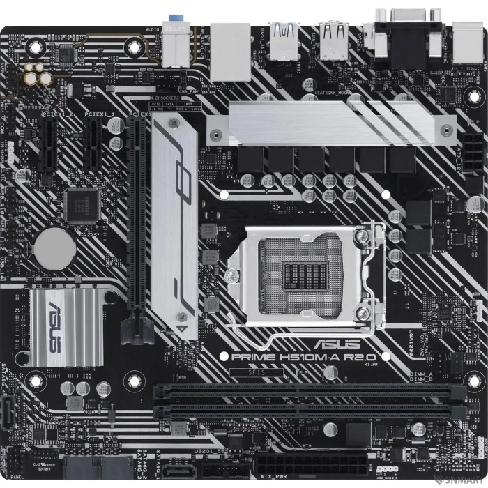 ASUS PRIME H510M-A R2.0 (Socket 1200, mATX, 2xDDR4(64GB), VGA/HDMI 2.1/DP, 1xPCIe 4.0x16/2xPCIe 3.0, 1xLAN, 4xSATA 6Gb/s, 1xM.2, 4xUSB 3.2, 2xUSB 2.0, 2xPS/2)