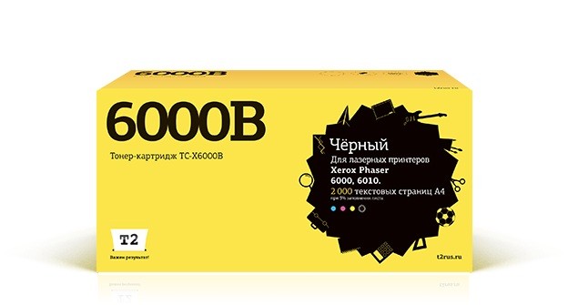 Картридж лазерный T2 TC-X6000B TC-X6000 106R01634 черный (2000стр.) для Xerox Ph 6000/6010