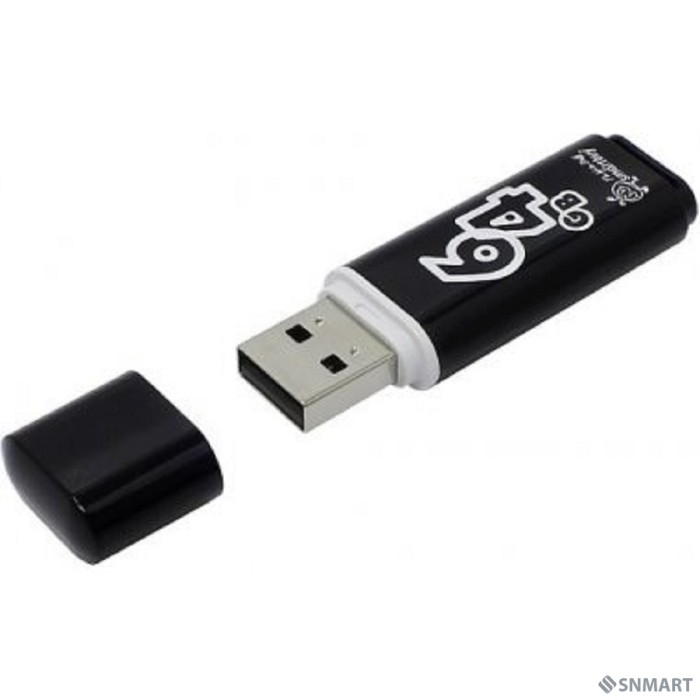 Smartbuy USB Drive 64GB Glossy series Black SB64GBGS-K