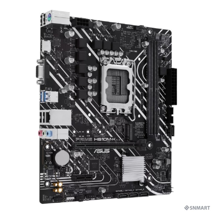 ASUS PRIME H610M-K (Socket 1700, mATX, 2xDDR5(96GB), VGA/HDMI 2.1, 1xPCIe 4.0x16/1xPCIe 3.0, 1xLAN, 4xSATA 6Gb/s, 1xM.2, 2xUSB 3.2, 4xUSB 2.0, 1xPS/2)