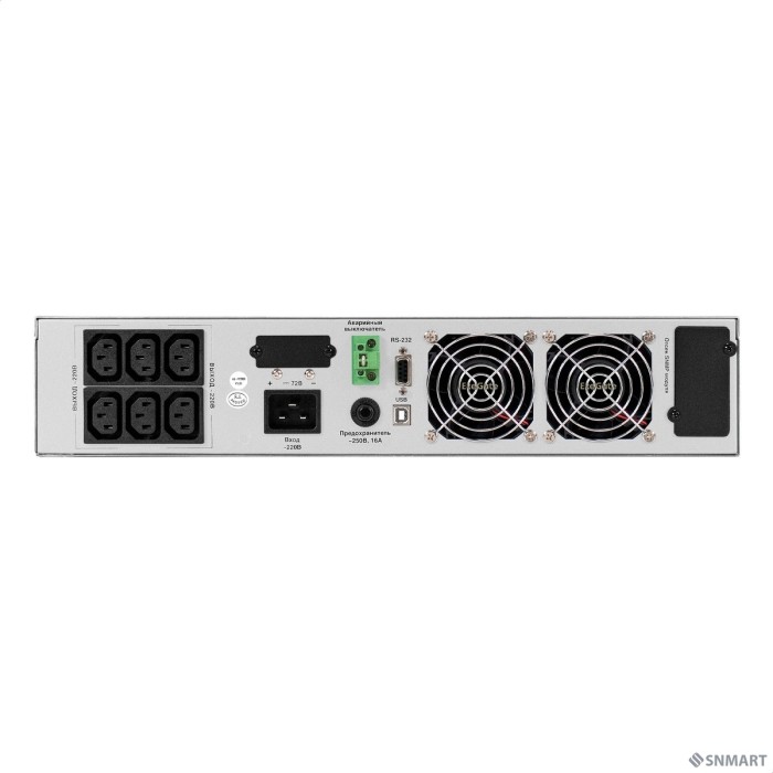 Exegate EX297667RUS ИБП On-line ExeGate PowerExpert ULS-2000.LCD.AVR.6C13.USB.RS232.SNMP.BC.2U <2000VA/2000W, On-Line, PF=1, LCD, 6*C13, RS232, USB, SNMP-slot, встроенные батареи 12V 7.2Ah - 6шт, бата