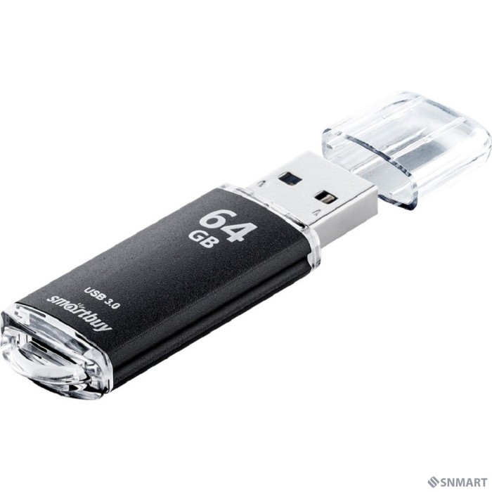 Smartbuy USB Drive 64Gb V-Cut Black SB64GBVC-K3