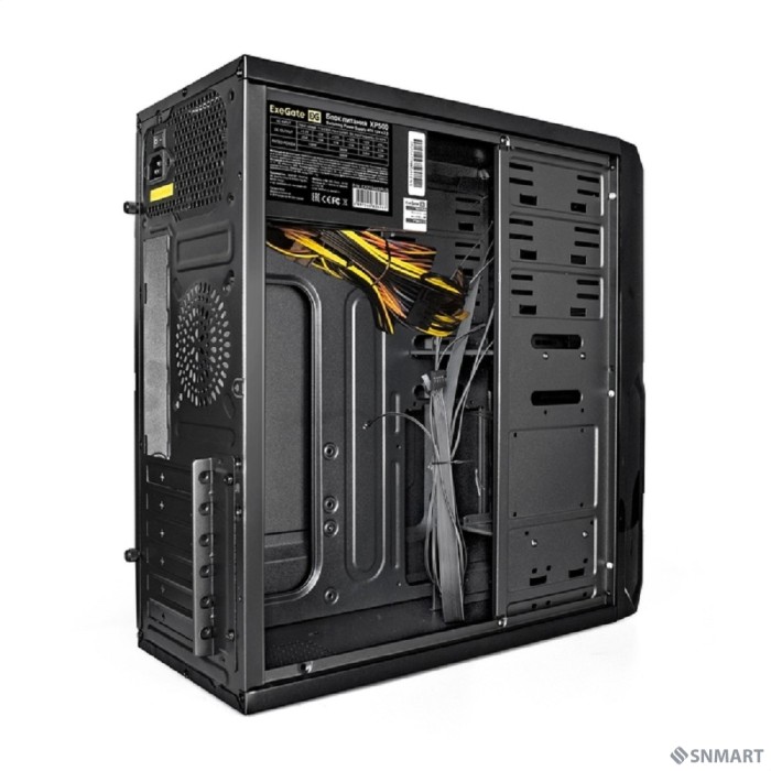 Exegate EX278399RUS Корпус Miditower Exegate XP-329S Black, ATX, <XP500, Black,120mm>, 2*USB, Audio