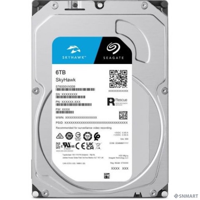6TB Seagate SkyHawk (ST6000VX009) [SATA 6 Гбит/с, 5400 rpm, 256 mb buffer]