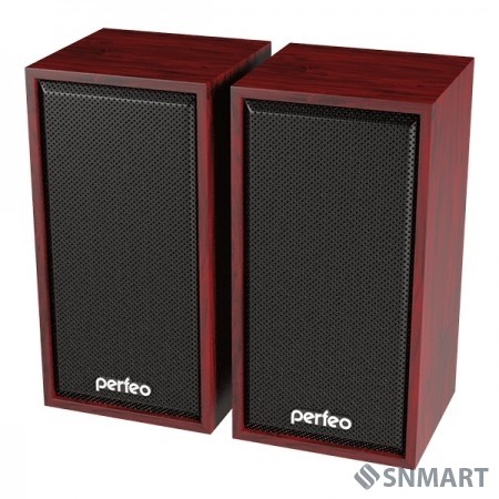 Perfeo колонки "CABINET" 2.0, мощность 2х3 Вт (RMS), махагон, USB