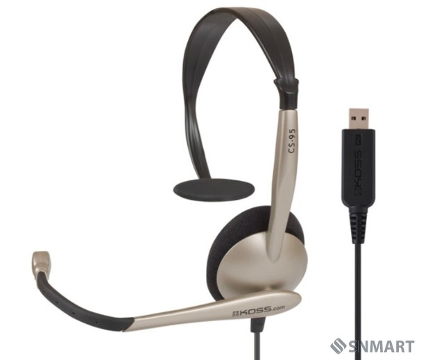 KOSS CS-95 USB [Частотный диапазон 30 Гц - 16 кГц, чувствительность 91 дБ, сопротивление 32 Ом, USB штекер]